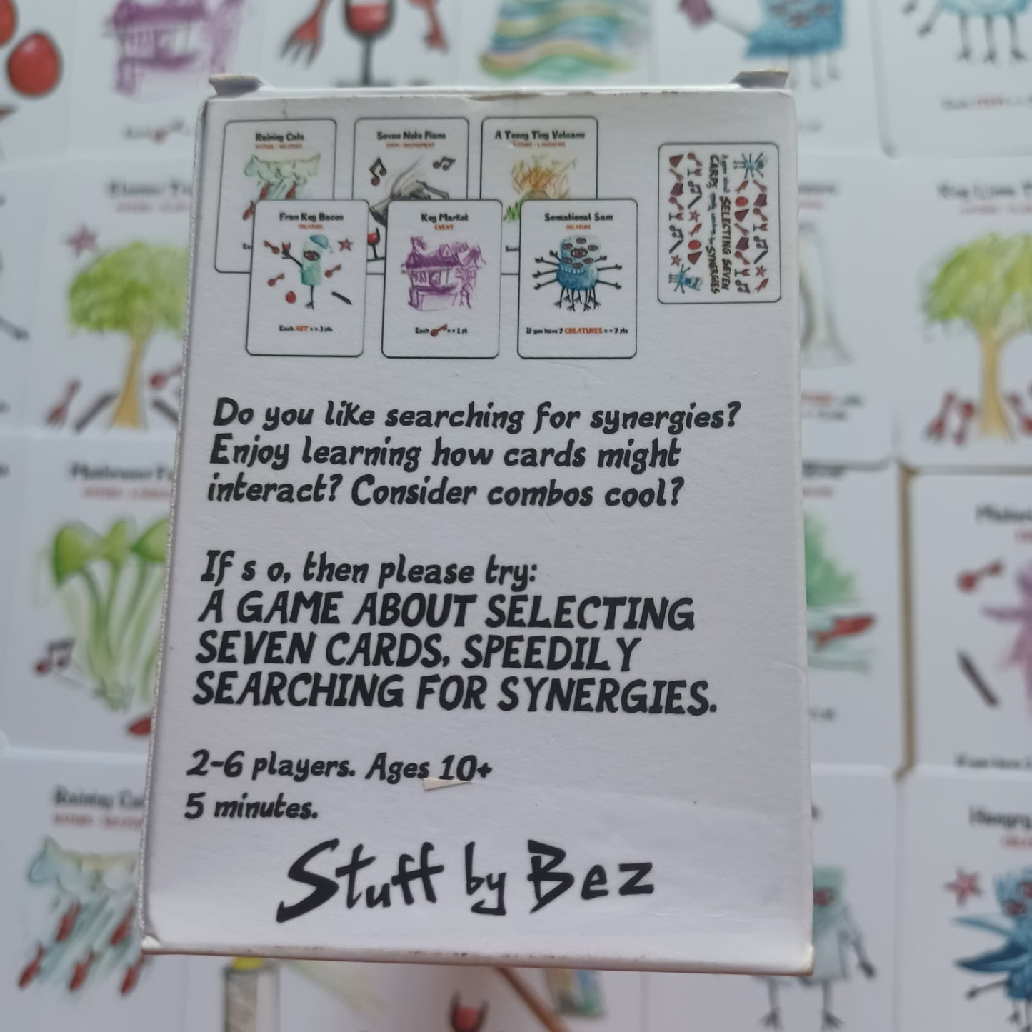 ... Selecting seven cards, speedily searching for synergies.