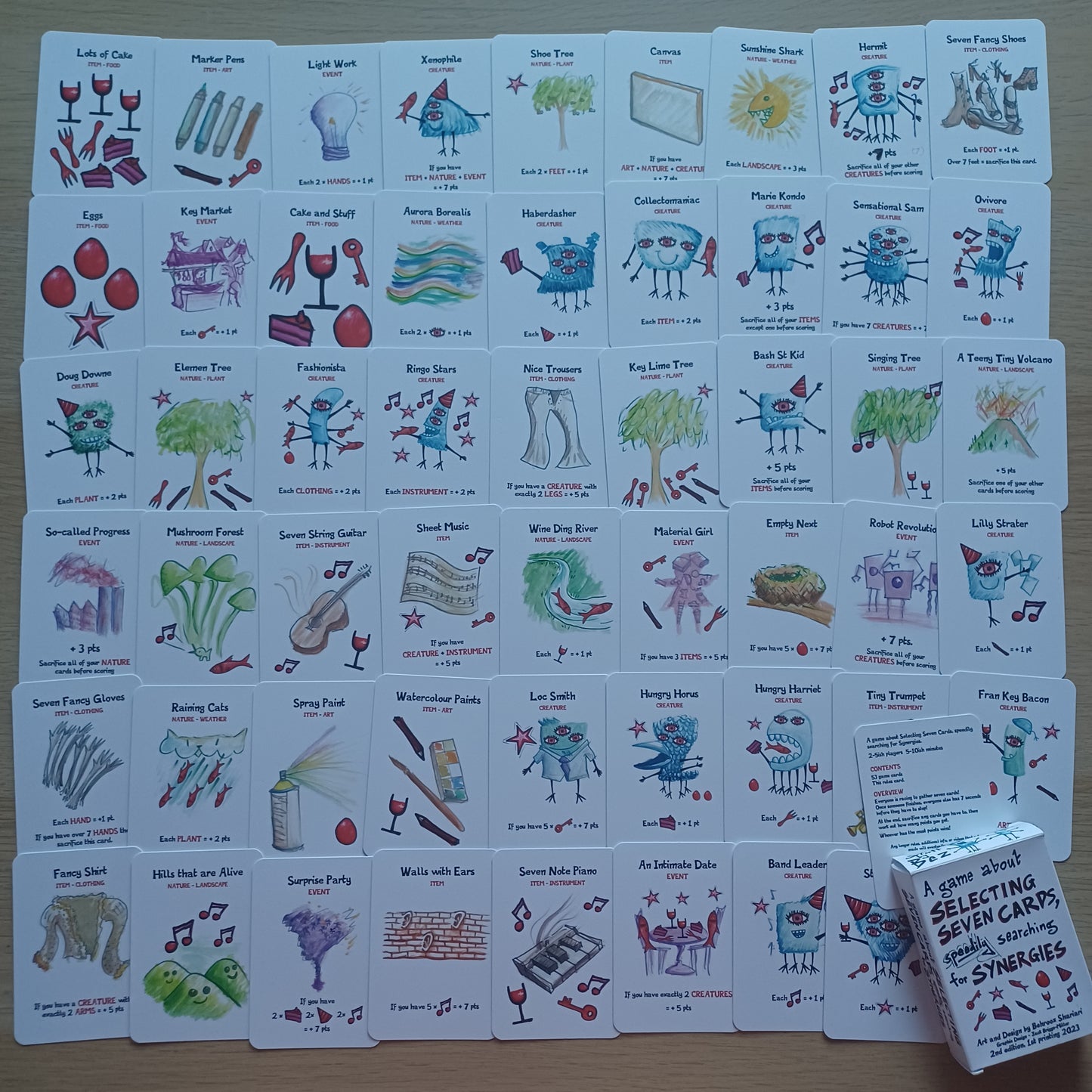 ... Selecting seven cards, speedily searching for synergies.
